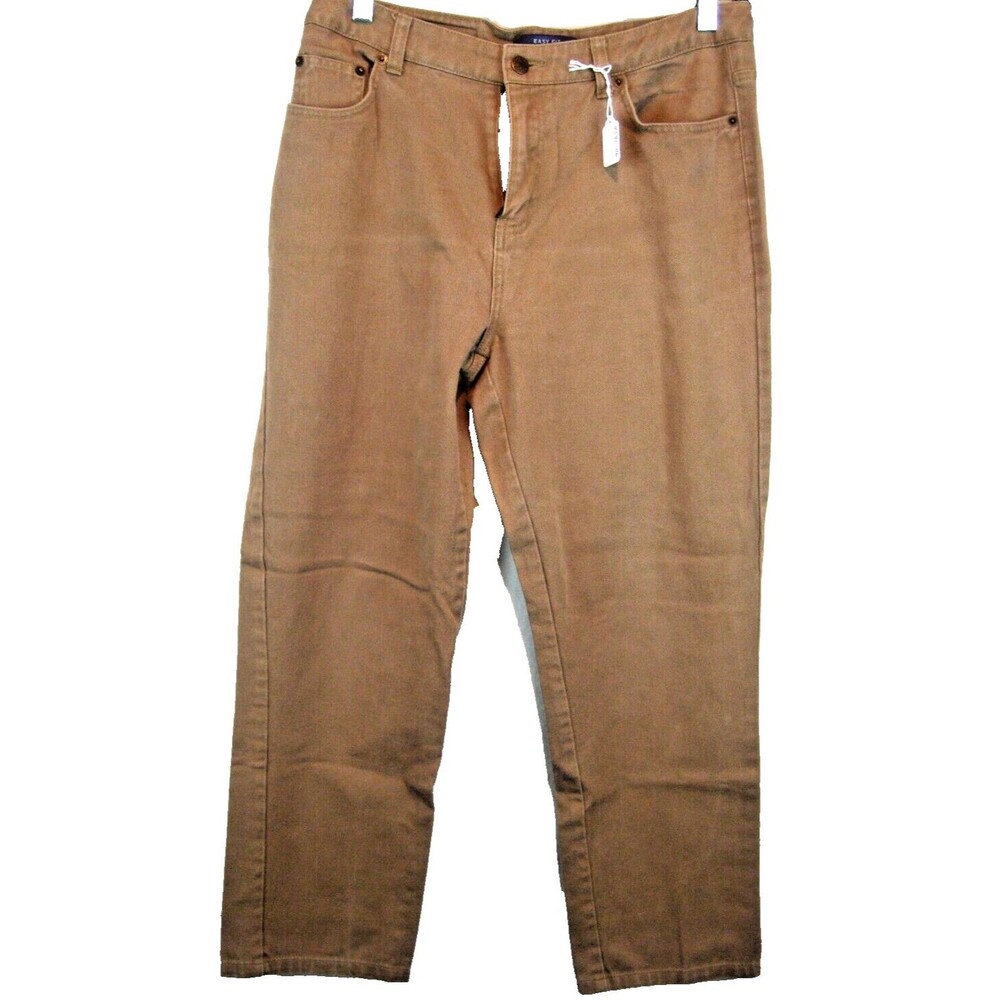 Womens Bill Blass Tan Easy Fit Cotton Denim Jeans sz 10(30x26x10r)